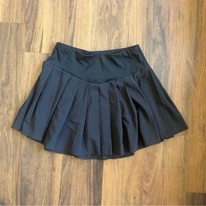 Black pleated Tennis mini Skirt